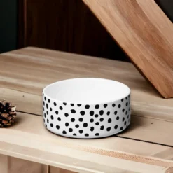 Amici Pet Dots Pet Food Bowl, Water Dish, 28-Ounce, White & Black Dots Design, Anti-Slip Ceramic Pet Food Dish 6 Amici Pet Dots Pet Food Bowl, Water Dish, 28-Ounce, White & Black Dots Design, Anti-Slip Ceramic Pet Food Dish -PawHut Store GUEST c8823430 ed39 43cb 89e5 ea51cb802c23