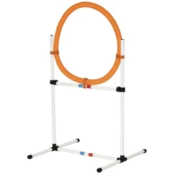 PawHut 2-in-1 Dog Obstacle Training Agility Equipment Tire Jump Ring/Hurdle Bar -PawHut Store GUEST c89cab8b 17f7 477e 9f88 dedd82072bb7