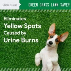 Chew + Heal Lawn Saver, Dog Supplement, Reduces Yellow Spots And Burns On Grass From Urine - 120 Delicious Chews