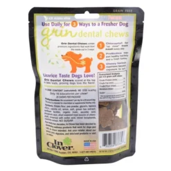 InClover Grin Dental Health Soft Chews For Dogs - Licorice - 4oz