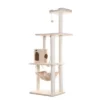 Armarkat 70" Real Wood Cat Furniture,Ultra Thick Faux Fur Covered Cat Condo House A7005, Beige
