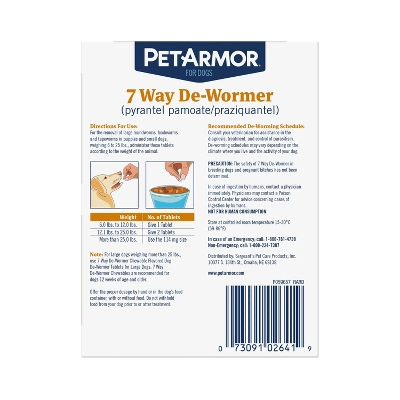 PetArmor 7-Way Deworm Dog Insect Treatment For Dogs 3 PetArmor 7-Way Deworm Dog Insect Treatment For Dogs - Image 3