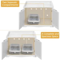 Yaheetech Large Cat Litter Box Enclosures Wooden Storage Side Table -PawHut Store GUEST cc316277 031b 4ed4 a5e7 794ecb70c517