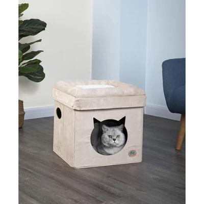 Go Pet Club Comfy Cat Cube Bed Cat Face F882 2 Go Pet Club Comfy Cat Cube Bed Cat Face F882 - Image 2
