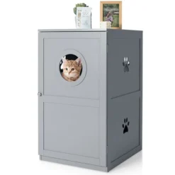 Costway 2-tier Litter Box Enclosure Furniture Hidden Cat House W/ Anti-toppling Device 19 Costway 2-tier Litter Box Enclosure Furniture Hidden Cat House W/ Anti-toppling Device -PawHut Store GUEST cd10f96a ee8c 4a37 9cfe c6e2f1e4aca7