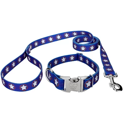 Country Brook Petz Premium American Stars Dog Collar And Leash 6 Country Brook Petz Premium American Stars Dog Collar And Leash - Image 6