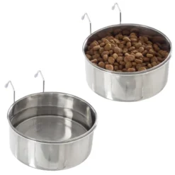 Pet Adobe Stainless-Steel Hanging Dog Bowl Set -PawHut Store GUEST ce5b61e9 d60c 4dfc b374 01d02a2f4266