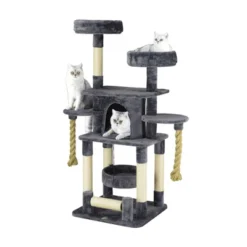 Go Pet Club 57.5" Jungle Rope Cat Tree With Sisal Covered Posts And Two Ropes F824 5 Go Pet Club 57.5" Jungle Rope Cat Tree With Sisal Covered Posts And Two Ropes F824 -PawHut Store GUEST cf2a3dba 27dc 458f a038 60096408c63a