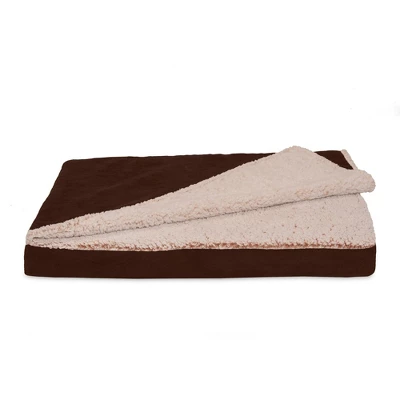 FurHaven Berber & Suede Blanket Top Cooling Gel Top Dog Bed 1 FurHaven Berber & Suede Blanket Top Cooling Gel Top Dog Bed