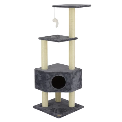 Go Pet Club 51" Classic Cat Tree Furniture With Sisal Covered Posts F32 3 Go Pet Club 51" Classic Cat Tree Furniture With Sisal Covered Posts F32 - Image 3