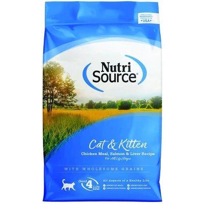 NutriSource Chicken, Salmon And Liver With Wholesome Grains Dry Cat Food - 16LB 1 NutriSource Chicken, Salmon And Liver With Wholesome Grains Dry Cat Food - 16LB