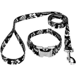 Country Brook Petz Premium Black Hawaiian Dog Collar And Leash -PawHut Store GUEST d3ce8734 2ac5 4a69 9b92 a663d5dd2947
