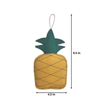 American Pet Supplies 8.5-Inch Eco-Friendly Pineapple Canvas And Jute Dog Toy 2 American Pet Supplies 8.5-Inch Eco-Friendly Pineapple Canvas And Jute Dog Toy - Image 2