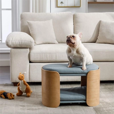 Dune Double Lift Medium Size Scratch Resistant PU Cushion Cat Scratch Beds With Solid Wood Frame Cat Bed Pet Sofa-Maison Boucle 2 Dune Double Lift Medium Size Scratch Resistant PU Cushion Cat Scratch Beds With Solid Wood Frame Cat Bed Pet Sofa-Maison Boucle - Image 2