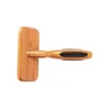 Bass Pet Brushes The Rake Style & Detangle Pet Brush With 100% Premium Alloy Pin Pure Bamboo Handle Slicker Style Dark Bamboo