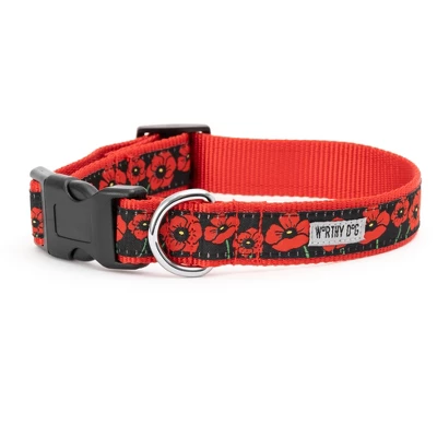 The Worthy Dog Poppies Collar 3 The Worthy Dog Poppies Collar - Image 3