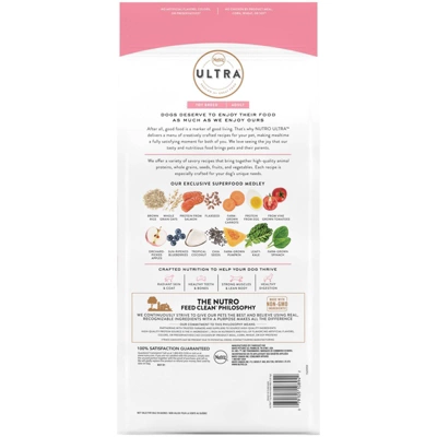 Nutro Ultra Superfood Plate Chicken, Lamb & Salmon Toy Breed Adult Dry Dog Food – 4lbs 1 Nutro Ultra Superfood Plate Chicken, Lamb & Salmon Toy Breed Adult Dry Dog Food – 4lbs