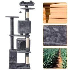 Yaheetech 70"H Cat Tree With 2 Condos For Kittens Small Cats 16 Yaheetech 70"H Cat Tree With 2 Condos For Kittens Small Cats -PawHut Store GUEST d766795b 0c07 4e97 9018 4f603d22076a