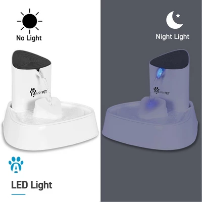 ANYPET Automatic Pet Water Fountain With Fresh Water Filter And LED Light, 1.8L 1 ANYPET Automatic Pet Water Fountain With Fresh Water Filter And LED Light, 1.8L