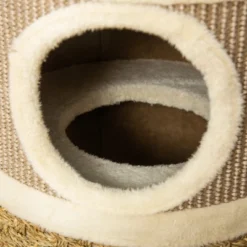 PawHut 28 Inch Cat Condo, 3 Story Cat Hideaway With Sisal Scratching Pad, Barrel Shaped Small Cat Tree For Indoor Cats, Khaki And Brown -PawHut Store GUEST d9d86830 a8c3 4ab3 ab79 53e4a41b28f0