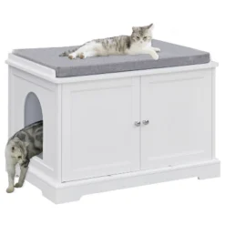 Organnice Cat Hidden Litter Box With Cushion 7 Organnice Cat Hidden Litter Box With Cushion -PawHut Store GUEST da32cda3 c177 448c 9309 e64cd3f16d13