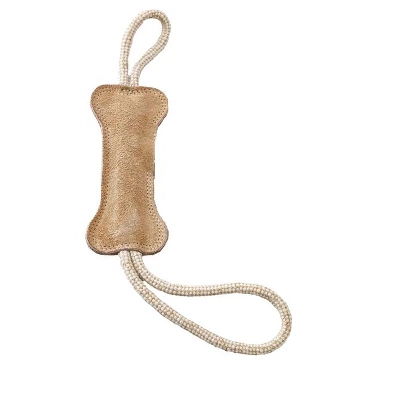 Spot Dura-Fused Leather Bone Tug Dog Toy - 18" 2 Spot Dura-Fused Leather Bone Tug Dog Toy - 18" - Image 2