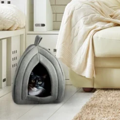 Pet Adobe Igloo Style Pet Tent For Cats, Gray 7 Pet Adobe Igloo Style Pet Tent For Cats, Gray -PawHut Store GUEST db3e8898 b22e 431a 8a30 f89604b3a71f