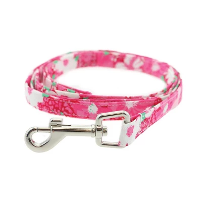 Doggie Design Cool Mesh Hawaiian Hibiscus Dog Harness With Leash-Pink 2 Doggie Design Cool Mesh Hawaiian Hibiscus Dog Harness With Leash-Pink - Image 2