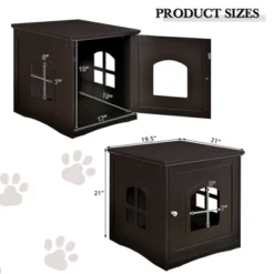 Costway Cat House Side Table Nightstand Puppy Pet Home Litter Box Enclosure 12 Costway Cat House Side Table Nightstand Puppy Pet Home Litter Box Enclosure -PawHut Store GUEST de64cafc fd0d 4c5c b0c3 c43c2ca88c66