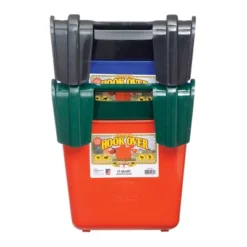 Little Giant HF15BLACK Heavy Duty 15 Quart Mountable Plastic Hook Over Feeder, Black