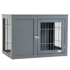 PawHut Wooden Dog Crate Furniture Wire Indoor Pet Kennel Cage, End Table With Double Doors, Locks For Small And Medium Dog House 12 PawHut Wooden Dog Crate Furniture Wire Indoor Pet Kennel Cage, End Table With Double Doors, Locks For Small And Medium Dog House -PawHut Store GUEST e091168d 639f 40c4 9537 441fb09aab74