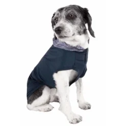 Pet Life Active Pull-Rover Premium 4-Way Stretch Sleeveless Hoodie Dog And Cat T-Shirt - Navy Blue - XS
