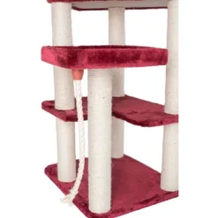 Armarkat Real Wood Cat Tower, Ultra Thick Faux Fur Covered Cat Condo House A6902B, Burgundy; -PawHut Store GUEST e1d2198b cee2 436f a2b8 f31fa6be1141