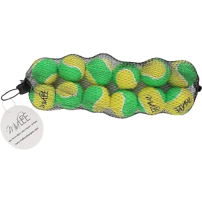 Midlee Small Dog Tennis Balls- Green/Yellow- Set Of 12 2 Midlee Small Dog Tennis Balls- Green/Yellow- Set Of 12 - Image 2