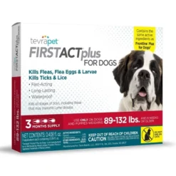 Tevra Pet FirstAct Plus Flea And Tick Treatment For Dogs - 3 Doses -PawHut Store GUEST e3609e46 9b1e 43f6 a39f 8f0c432b6689