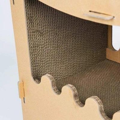 Petique Feline Penthouse Cat House Sustainable Non Toxic Recycled Cardboard Cat And Kitten Play Home Pet Furniture And Relaxation Scratching Boards 2 Petique Feline Penthouse Cat House Sustainable Non Toxic Recycled Cardboard Cat And Kitten Play Home Pet Furniture And Relaxation Scratching Boards - Image 2
