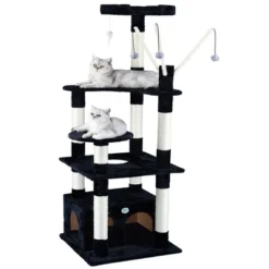 Go Pet Club 66" Cat Tree Scratcher With Sisal Covered Posts And Dangling Toys F3031 -PawHut Store GUEST e46fde65 97c1 4fb4 814b 68d66bb540cd