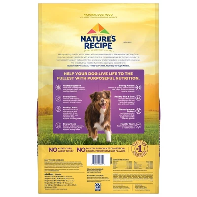 Nature's Recipe Grain Free Lamb, Sweet Potato & Pumpkin Recipe Adult Dry Dog Food - 12lbs 1 Nature's Recipe Grain Free Lamb, Sweet Potato & Pumpkin Recipe Adult Dry Dog Food - 12lbs