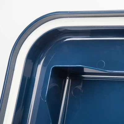 IRIS USA Airtight Pet Food Container With Casters, Navy 1 IRIS USA Airtight Pet Food Container With Casters, Navy