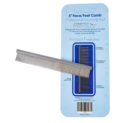Groomer Essentials 5" Face/Feet Comb - Finishing And Fluffing Comb 3 Groomer Essentials 5" Face/Feet Comb - Finishing And Fluffing Comb - Image 3