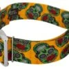 Country Brook Petz 1 1/2 Inch Premium Sugar Skulls Dog Collar