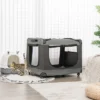 Tangkula Extra Large Portable Folding Cat Soft Crate W/ 4 Lockable Wheels Cat Carrier
