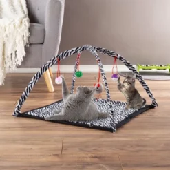 Pet Adobe Cat Activity Center - Interactive Play Area With Hanging Toys For Cats And Kittens -PawHut Store GUEST ea2d0d8d 9c00 46bc b93a c22574d41bd2