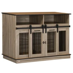 PawHut Dog Crate Furniture For Large Dogs, Double Dog Kennel For Small Dogs With Shelves, Sliding Doors 13 PawHut Dog Crate Furniture For Large Dogs, Double Dog Kennel For Small Dogs With Shelves, Sliding Doors -PawHut Store GUEST ead3ff37 778f 4d44 b92d 937b1b3898a3