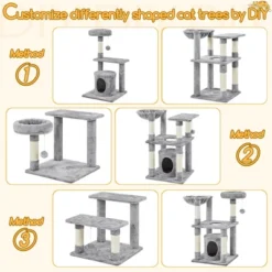Yaheetech 56.5inch Multilevel Cat Tree Cat Tower With Scratching Posts 11 Yaheetech 56.5inch Multilevel Cat Tree Cat Tower With Scratching Posts -PawHut Store GUEST eb262143 48ef 456b 8ea3 afa0363e6a0a