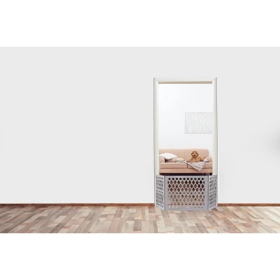 Hoovy Wooden Grey Freestanding Foldable Small Pet Dog Gates For Doorways. Dog Fence 6 Hoovy Wooden Grey Freestanding Foldable Small Pet Dog Gates For Doorways. Dog Fence - Image 6