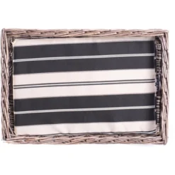 Two-level Willow Pet House With Soft Fabric Cushion For Cat Or Dog, Grey -PawHut Store GUEST eb7772b5 4f71 47e0 8c88 754049be15b3