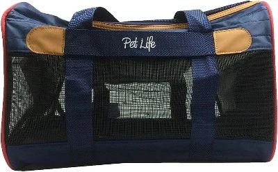 Pet Life Airline Approved Aero-Zoom Lightweight Wire Framed Collapsible Pet Carrier Blue-M 2 Pet Life Airline Approved Aero-Zoom Lightweight Wire Framed Collapsible Pet Carrier Blue-M - Image 2