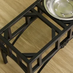 PawHut Double Stainless Steel Heavy Duty Dog Food Bowl Elevated Pet Feeding Station For Medium Dogs, 17 Inches -PawHut Store GUEST ec913161 fb0c 41da 8638 a0fd0b47c57b