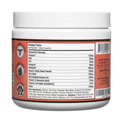 Natural Dog Company Skin & Coat Supplement - Salmon/Peas - 90ct 1 Natural Dog Company Skin & Coat Supplement - Salmon/Peas - 90ct